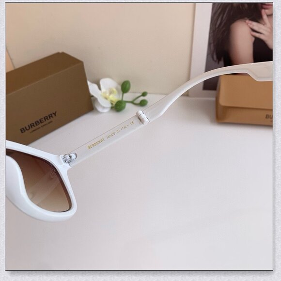 Burberry White Square Sunglasses main image 8